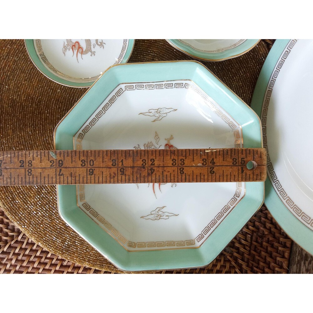 Vintage Dragon Plates, 5-piece Jyoto Japan Setting, Ceramic (1 setting, 7 avail) - Picture 9 of 16